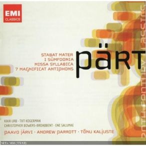 Download track 13. Magnificat-Antiphonen V. O Morgenstern Arvo Pärt