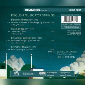 Download track Variations On A Theme Of Frank Bridge, Op. 10: Var. 7, Moto Perpetuo Sinfonia Of London, The, John Wilson