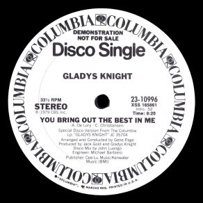 Download track You Bring Out The Best In Me (Special Disco Version) (Mono) Gladys Knight
