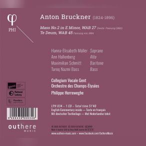 Download track Mass No. 2 In E Minor, WAB 27 (Anton Bruckner) IV Sanctus Bruckner, Anton, Philippe Herreweghe Collegium Vocale Gent