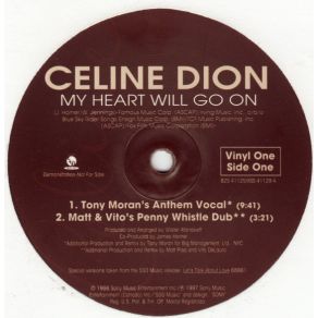 Download track My Heart Will Go On (Inpetto Club Mix 2008) Céline Dion