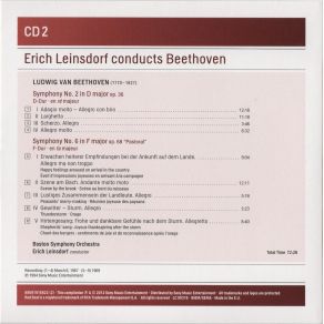 Download track Symphony No. 2 In D Major, Op. 36- 4. Allegro Molto Erich Leinsdorf
